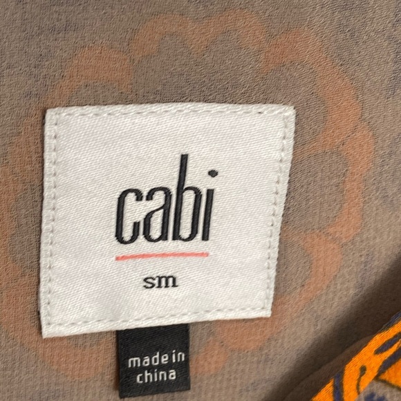 Cabi Arabesque Boho Print Gray Orange  #3082 Sz S - Picture 8 of 8